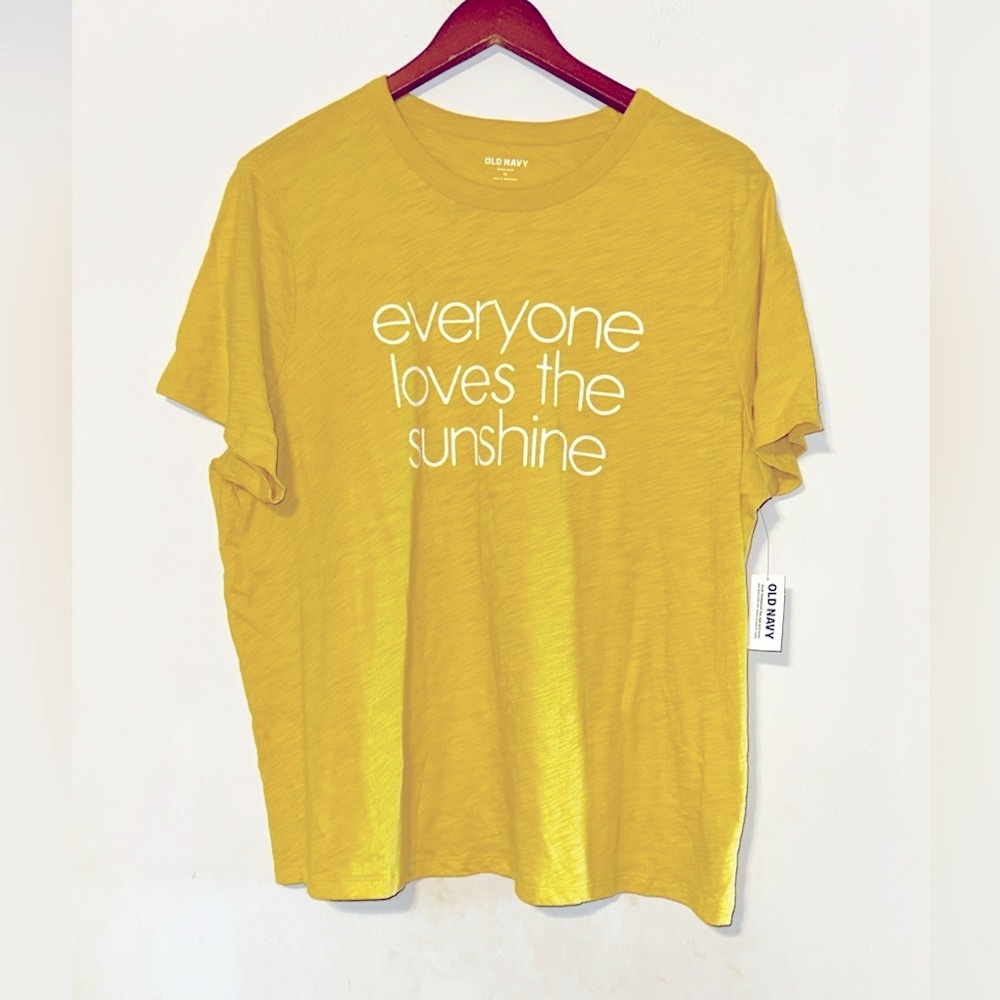 Old Navy Mustard Graphic Tee XL NWT